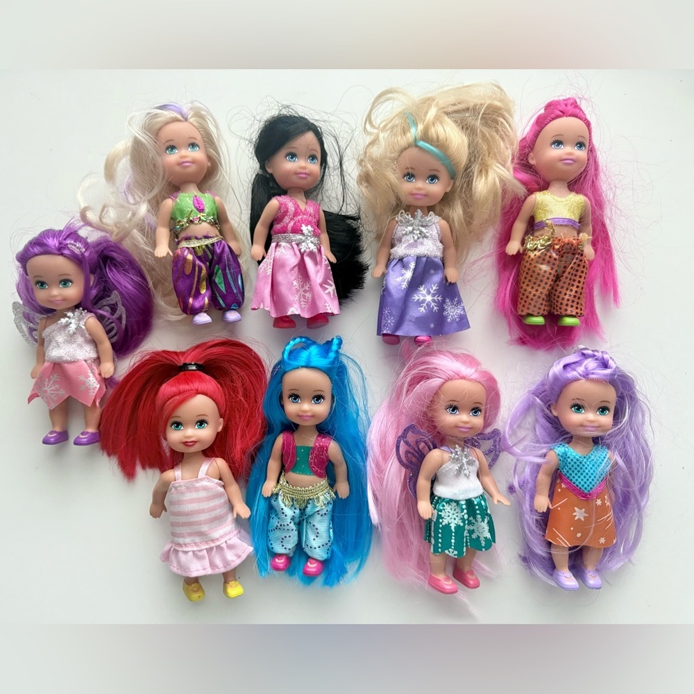 ZURU Sparkle Girlz Little Friends Mini Dolls Bundle - 9 dolls included